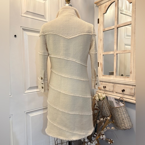 Per Se Cream Wool Blend Ivory Jacket 2 Glam Chic Versatile Elegant BaseLayer - Picture 4 of 6